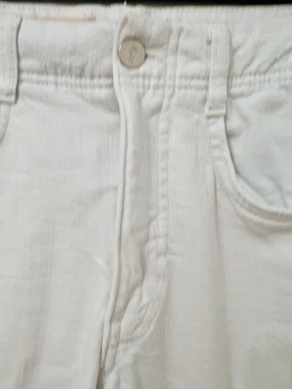 Pilcro Wide-Leg High-Rise Cream Jeans - Picture 3 of 8